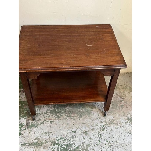 12 - A Mid Century side table on wheels