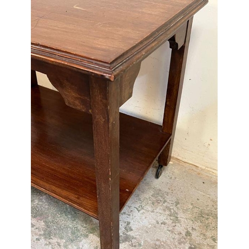 12 - A Mid Century side table on wheels