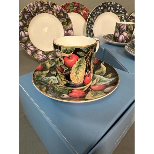 Wedgwood Fruit Orchard Collection set of six coffee cans and