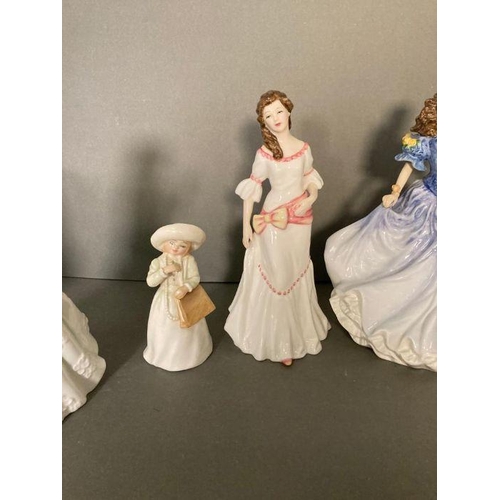 49 - A selection of eight Royal Doulton figures to include Susan, Grace and Lily