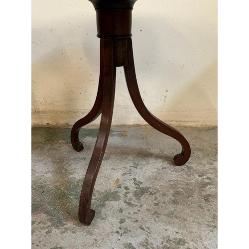 5 - Two mahogany wine tables, one on turned central column with splayed feet