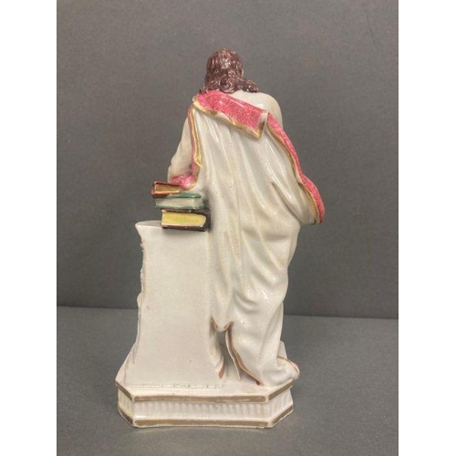 52 - An early 19th Century Derby porcelain figure modelled as John Milton