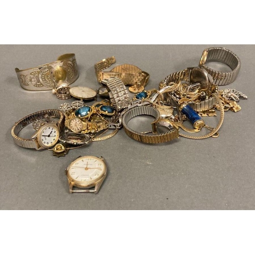 627 - A selection of costume jewellery and watches