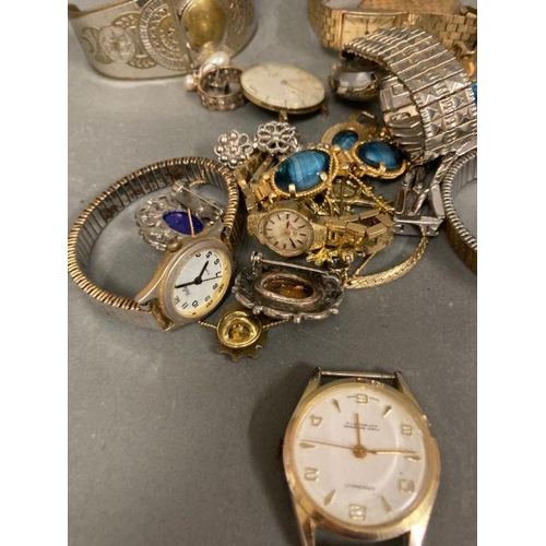 627 - A selection of costume jewellery and watches