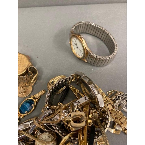 627 - A selection of costume jewellery and watches