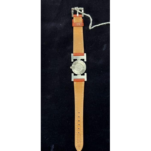 630 - Hermès Paprika watch in stainless steel Ref: PA1.210 Circa 2000, boxed with papers