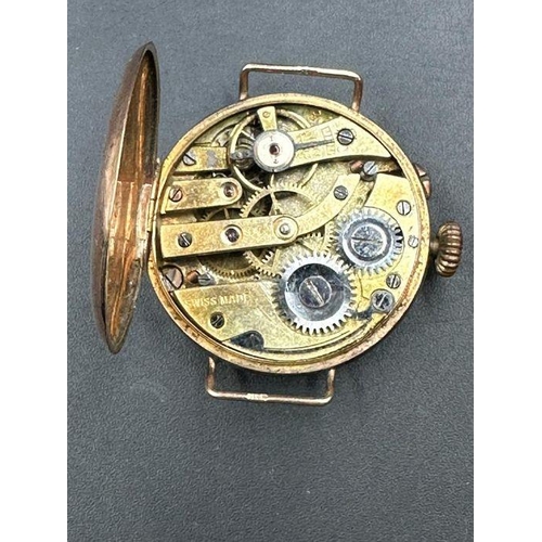 635 - A 9ct gold ladies watch AF