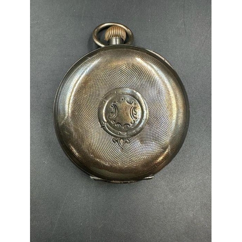 636 - A silver half hunter pocket watch, marked 925