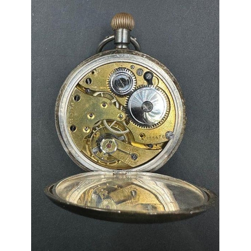 636 - A silver half hunter pocket watch, marked 925