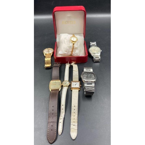 639 - A selection of vintage watches to include a boxed Bentex, Gents Rotary, Seiko etc.