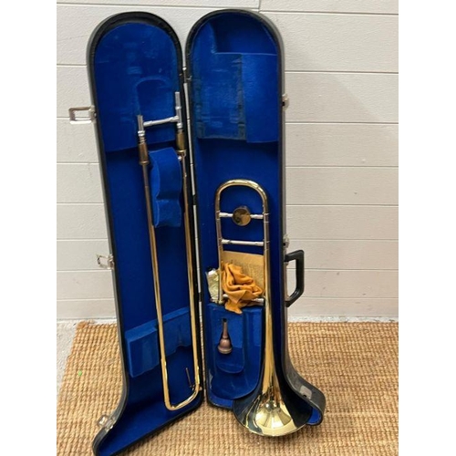 64 - A cased Trombone