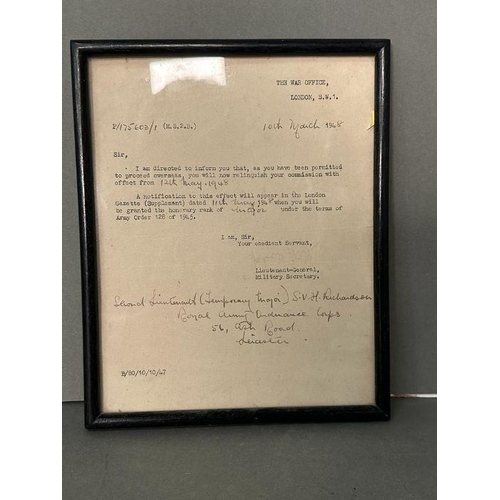 648 - A Thank you note from Winston Churchill on 10 Downing Street Letter heading along with two military ... 