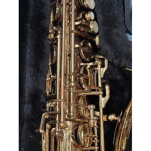 65 - A Jupiter brass Alto saxophone cased