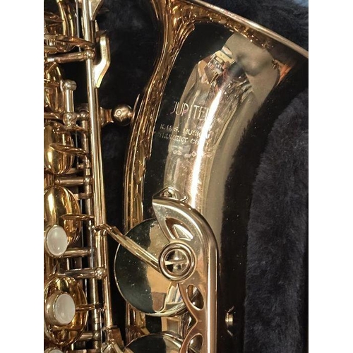 65 - A Jupiter brass Alto saxophone cased