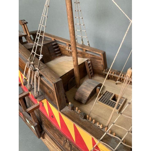 889 - A large scale model of a Spanish Galleon