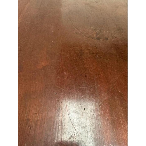 1 - A two over three mahogany bow fronted chest of drawers, brass drop handles on splayed legs.(H 114cm ... 