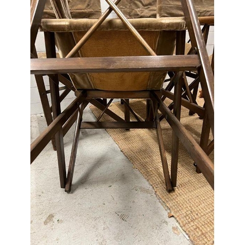 16 - Four vintage safari directors folding chairs