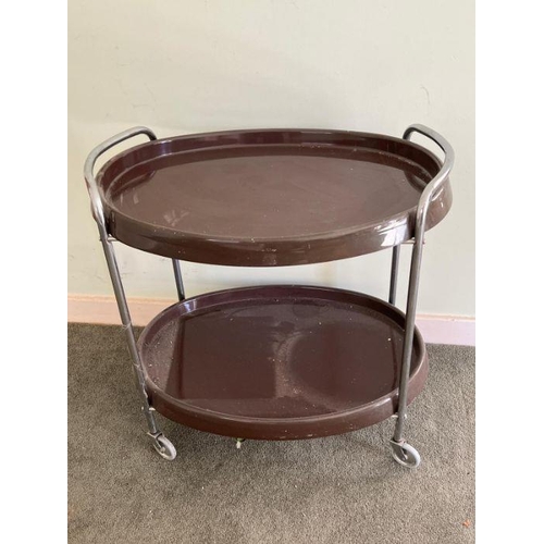 25 - A Mid Century two tier trolley (H58cm W63cm D45cm)