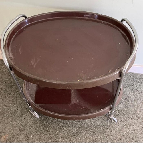 25 - A Mid Century two tier trolley (H58cm W63cm D45cm)