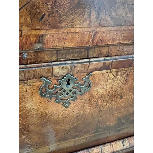 33 - A George III style chest on chest, three small drawers followed by graduated drawers below, two piec... 
