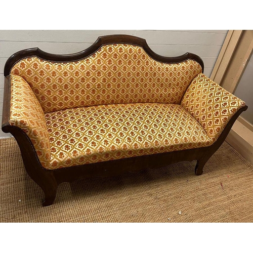 40 - Louis style mahogany frame sofa (H98cm W169cm D61cm)