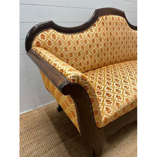 40 - Louis style mahogany frame sofa (H98cm W169cm D61cm)