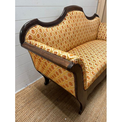 40 - Louis style mahogany frame sofa (H98cm W169cm D61cm)