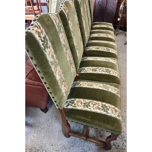 47 - Ten chairs and two carvers with high backs and scrolling frame