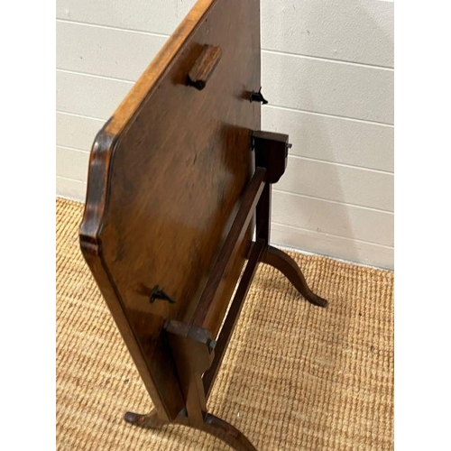54 - A walnut framed fore screen with needle work to centre