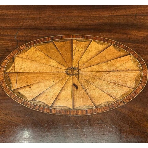 60 - An Edwardian mahogany two over three chest of drawers with string inlay and inlay to top on block fe... 