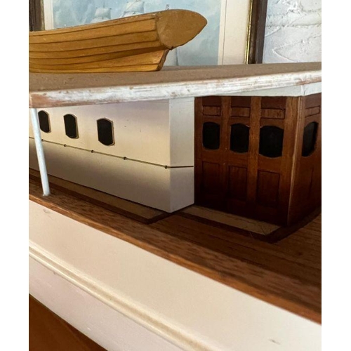 614 - A wooden very large long luxury steam yacht 