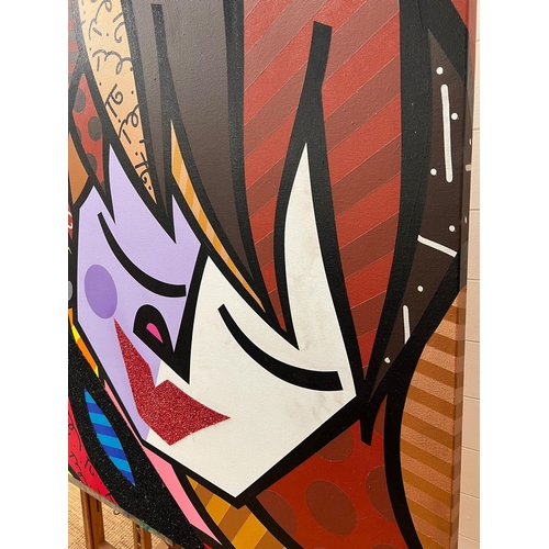 320 - 'Venetian Scene' 2001 by acclaimed artist Romero Britto (Brazilian 1963-) 40' x 70' signed top left.