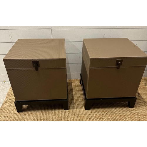 109 - A pair of contemporary hinged storage boxes