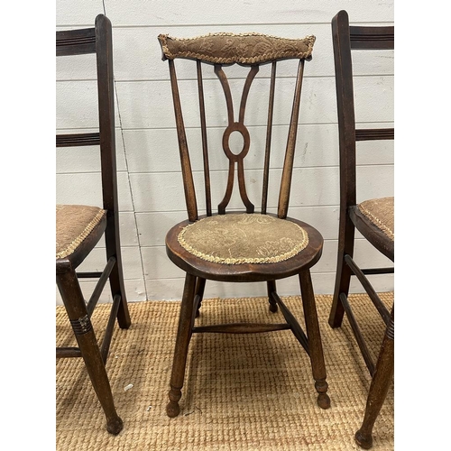 146 - Three Victorian mahogany bedroom chairs