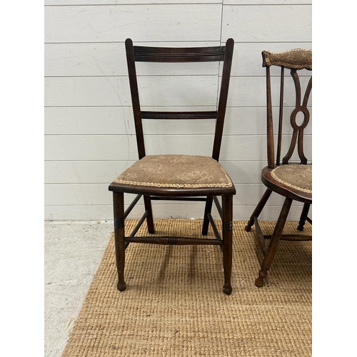 146 - Three Victorian mahogany bedroom chairs