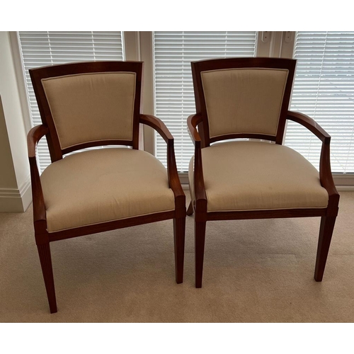 175 - A pair of cherry wood style side chairs