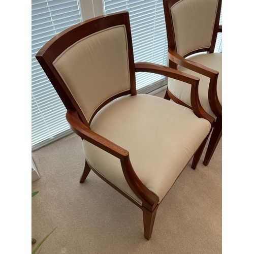 175 - A pair of cherry wood style side chairs