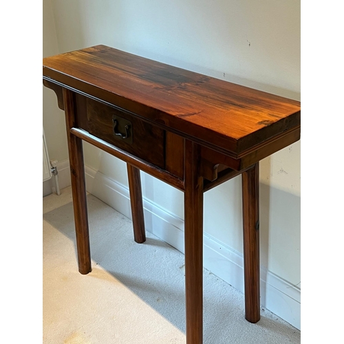 26 - A Chinese Altar style table (H85cm W93cm D30cm)