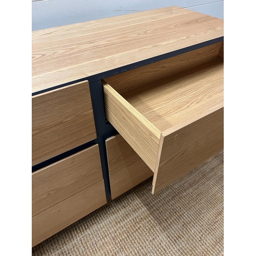 261 - A Modern sideboard with six drawers, soft closing