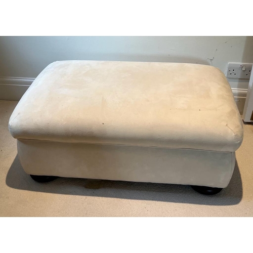 29 - An Ottoman footstool with bun feet (H35cm W90cm D52cm)