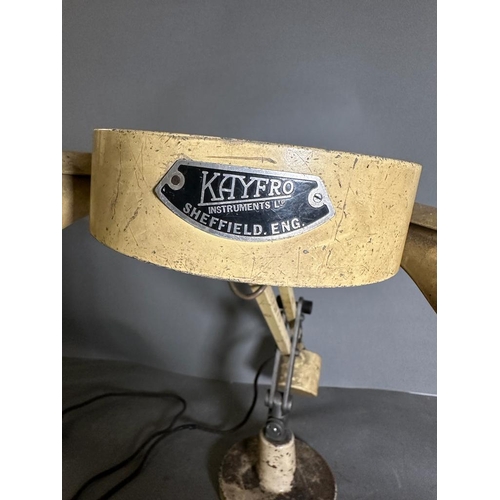 302 - A Mid Century Kayfro of Sheffield counter balance magnifying desk lamp