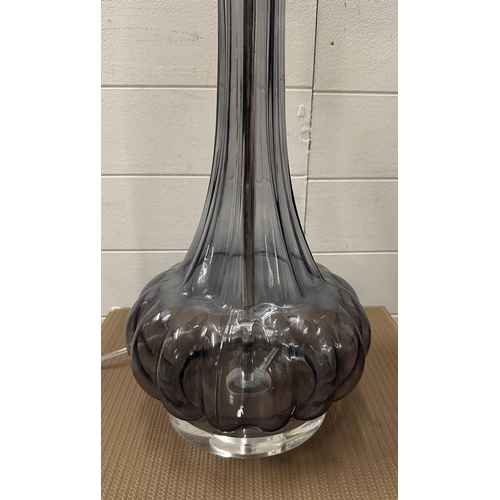 306 - A pair of glass Endon Caia table lamps height 81