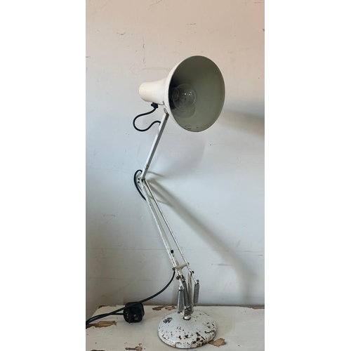 310 - A vintage white angle poise lighting desk lamp