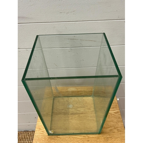 336 - A glass plant pot or bin (H30cm Dia 25cm)