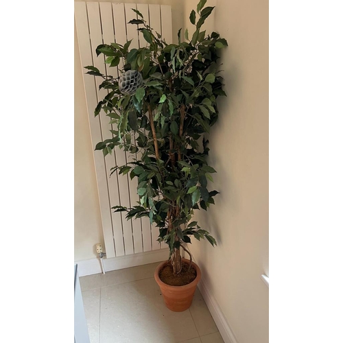 341 - Two faux house plants both approx H184cm