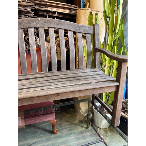 347 - A Teak garden bench