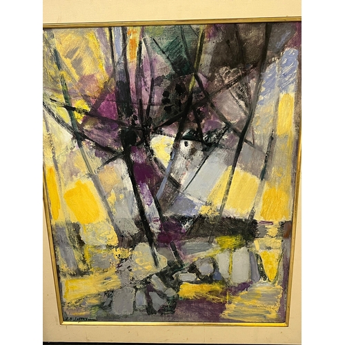 377 - MAURICE ELIE SARTHOU (FRANCE 1911-1999) abstract oil on canvas signed lower left.