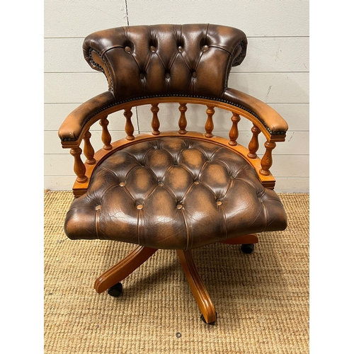 4 - Chesterfield swivel captain chair