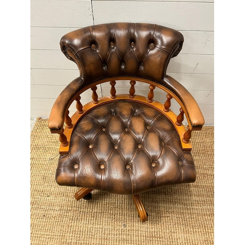 4 - Chesterfield swivel captain chair