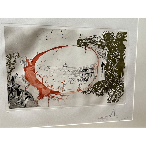 403 - Salvador Dali 1904-1989 Vision du Paradis original etching with aquatint printed in colours 1971 sig... 